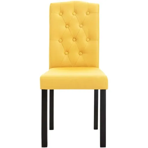 Dining room chairs 2 pieces fabric yellow