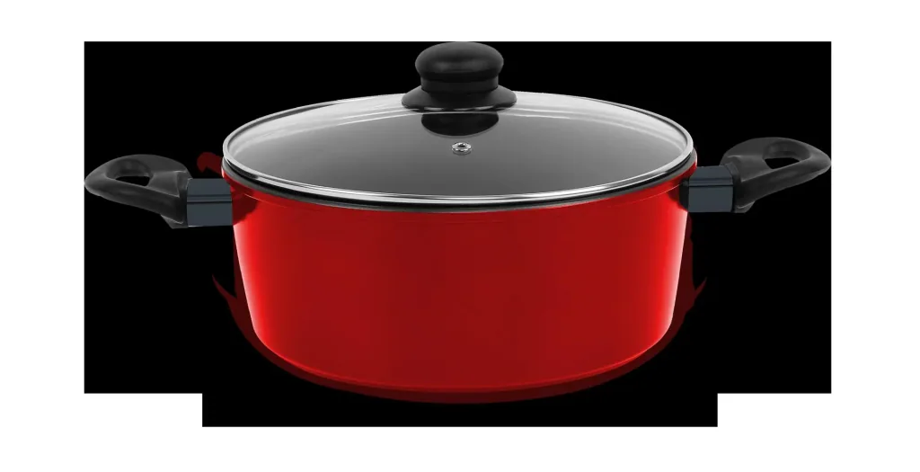 Carbon Cooking/Frying Set Red, 7-piece
