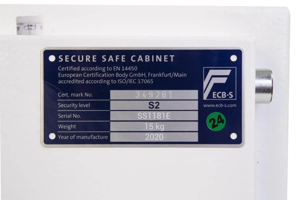 Security safe Fortress size 1 S2 with electronic lock