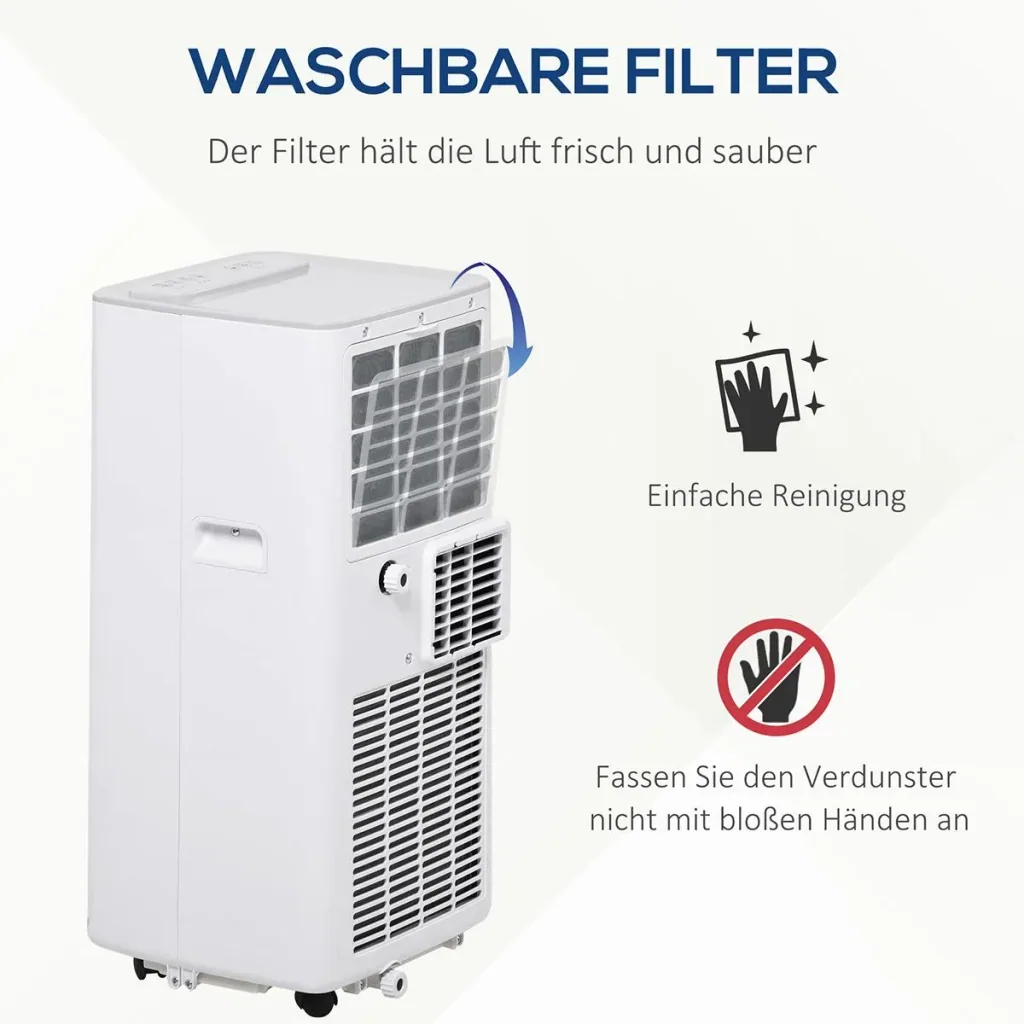 4-in-1 air conditioner with remote control white, grey