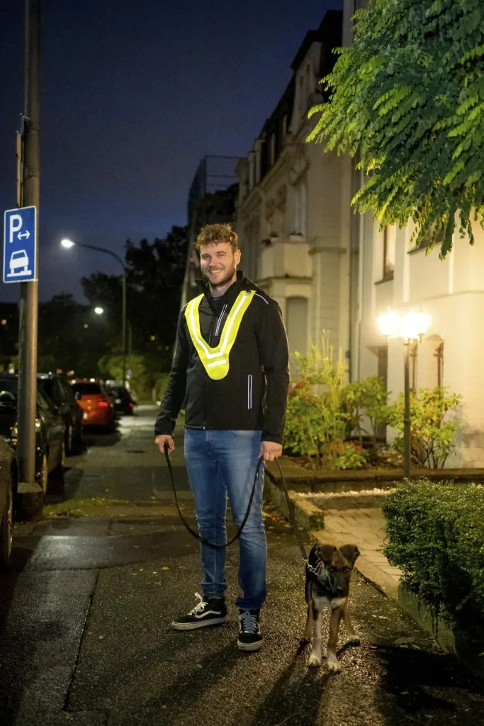 Reflective collar yellow, one size