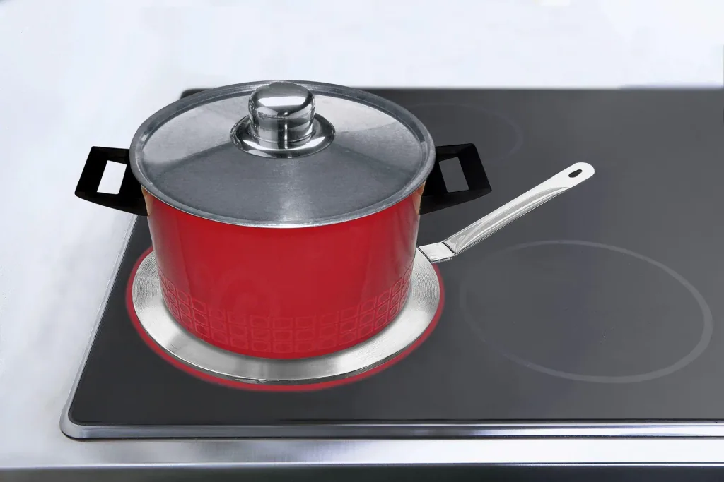 Induction adapter plate, stainless steel/aluminum, 23 cm