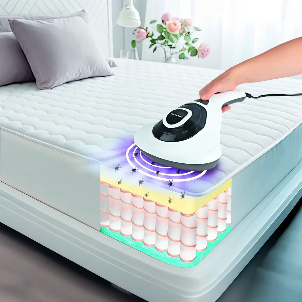 Mite handheld vacuum cleaner with UV-C light