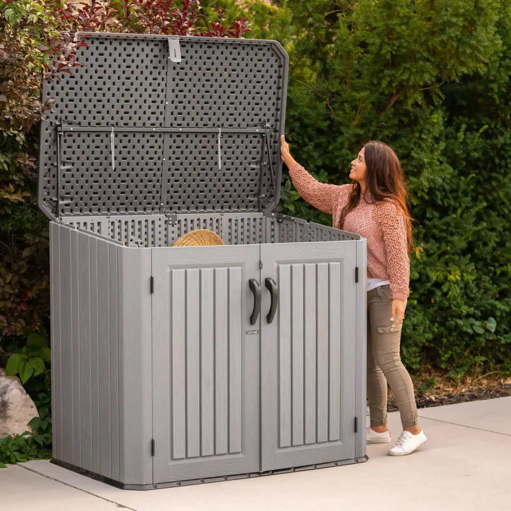 Lifetime Wheelie Bin Storage & Tool Shed Phil