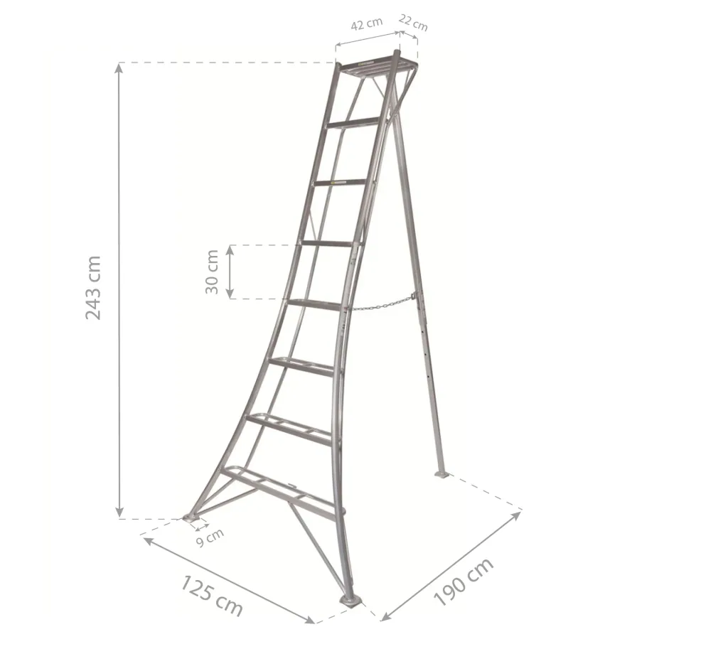 3-pole garden ladder, 240 cm