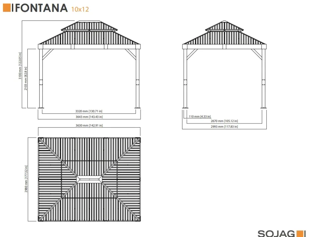 Curtain set for Pavilion Fontana 1012