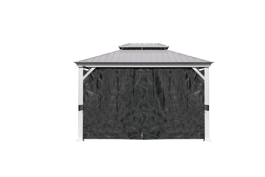 Curtain set matching the gazebo Messina 12x16 champagne