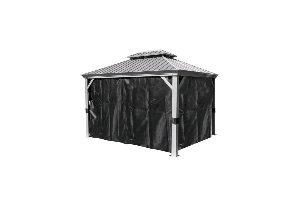 Curtain set matching the gazebo Messina 12x16 champagne