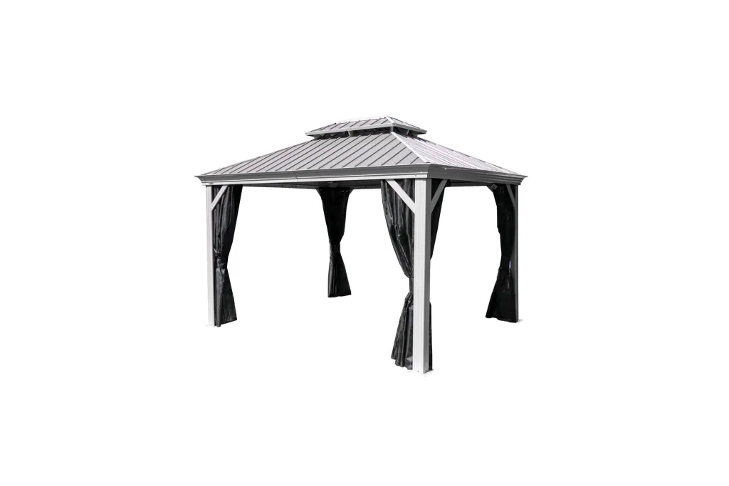 Curtain set matching the gazebo Messina 12x16 champagne