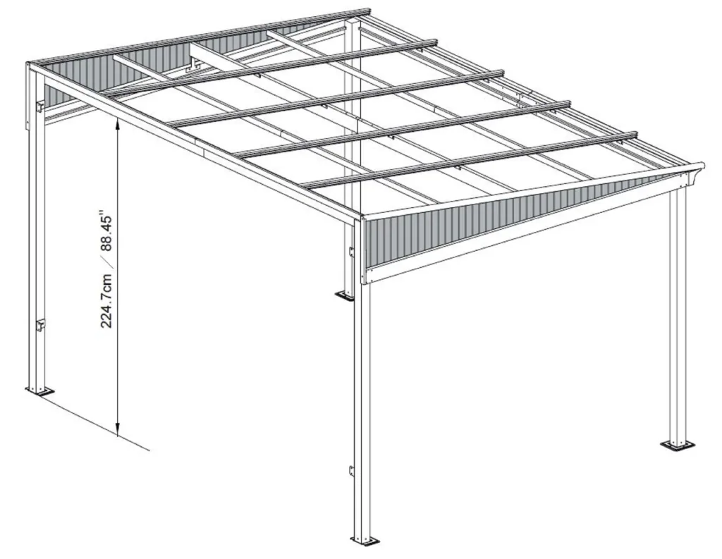 Terrace roofing St. Barth 10x12