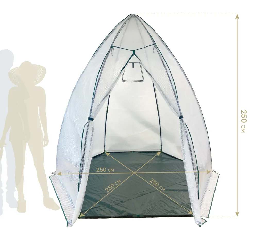 Polytunnel greenhouse winter tent avocado