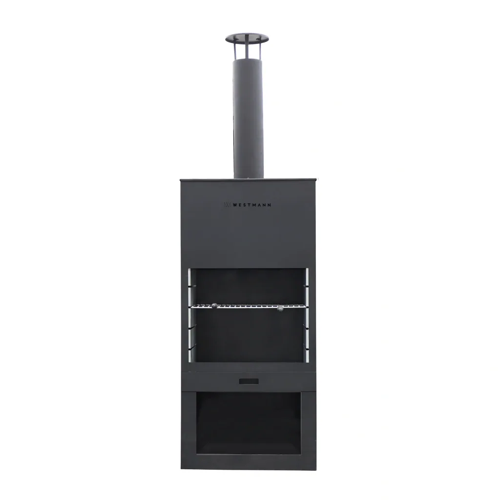 Grill and garden fireplace black