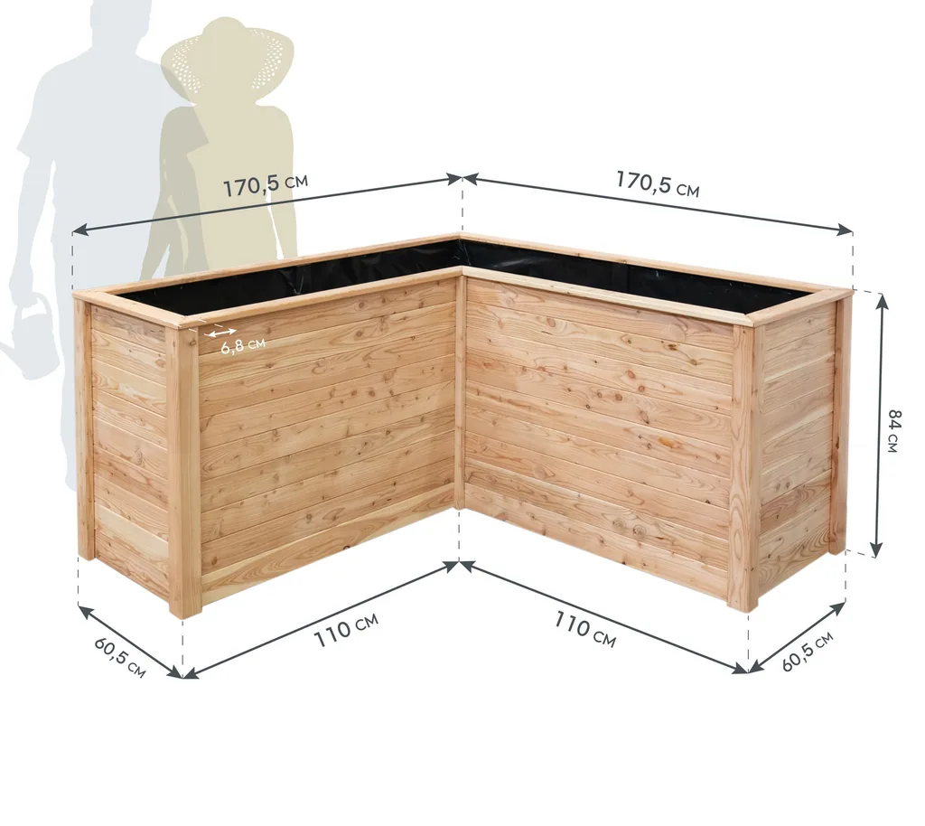 Westmann Raised Bed Classic L Wood natural