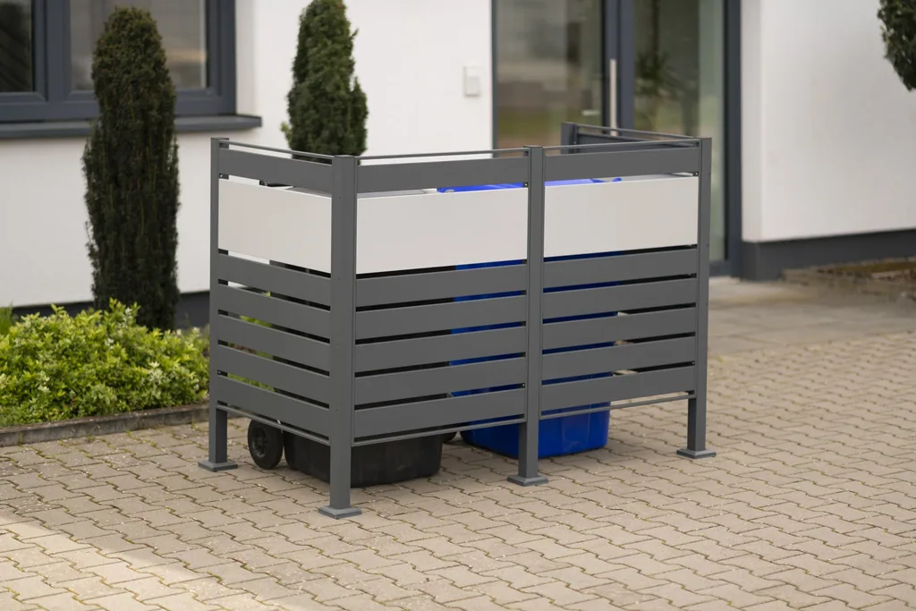 Westmann Waste Bin Enclosure Planum 2-Piece 120 cm Anthracite (2× 240 L)