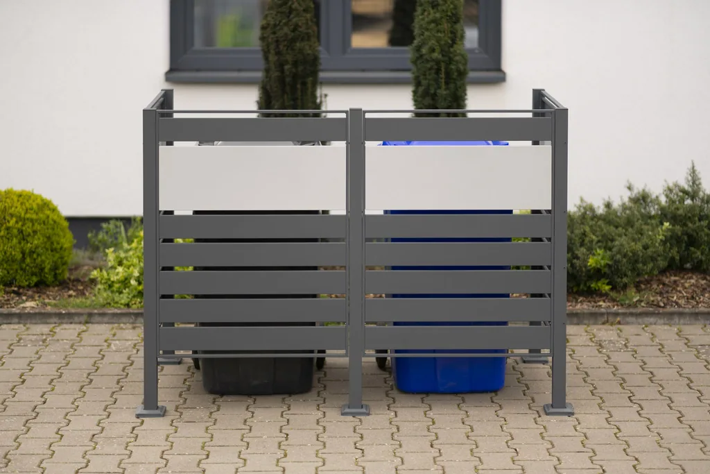 Westmann Waste Bin Enclosure Planum 2-Piece 120 cm Anthracite (2× 240 L)