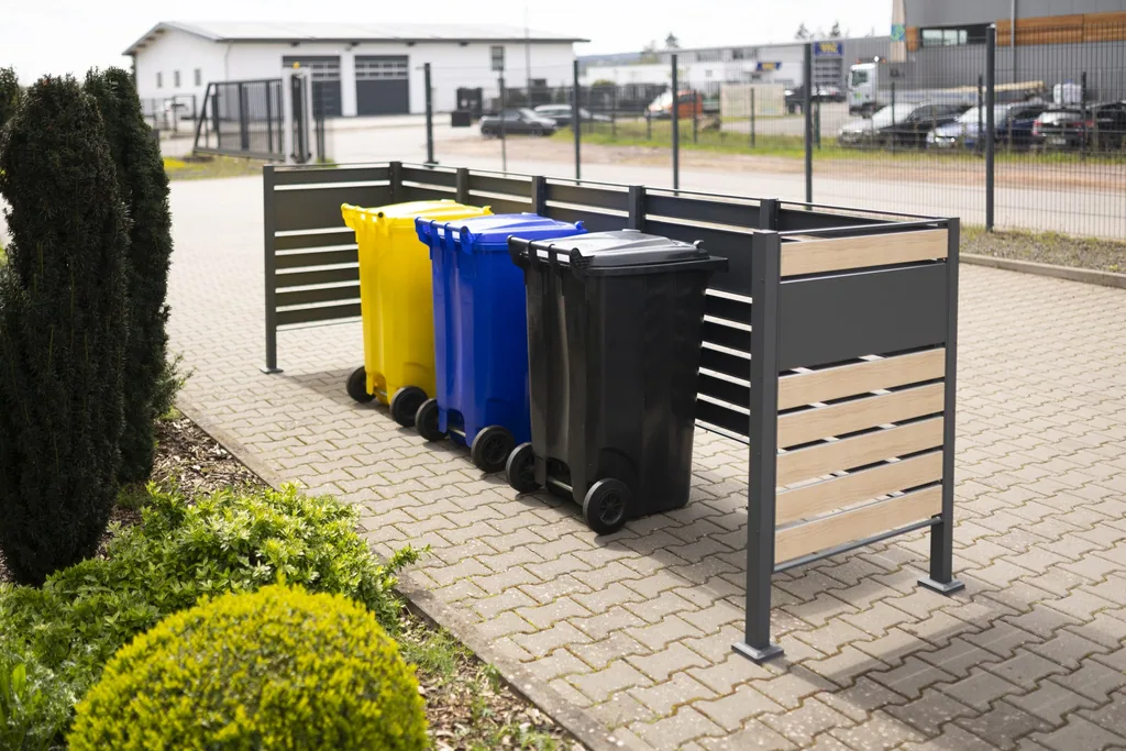 Westmann Bin Enclosure Planum 5-unit 120 cm wood look (5× 240 L)
