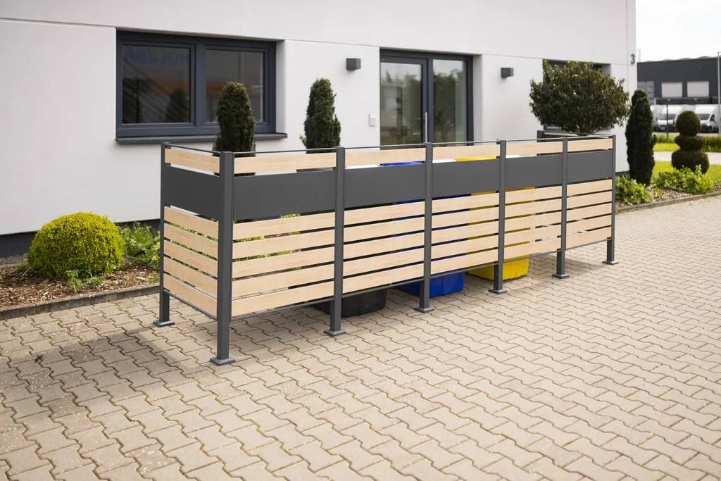 Westmann Bin Enclosure Planum 5-unit 120 cm wood look (5× 240 L)