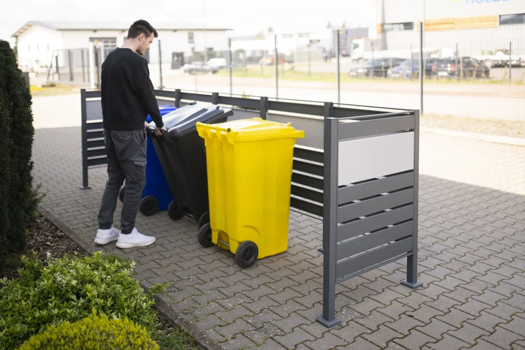 Westmann Waste Bin Enclosure Planum 5-unit 120 cm anthracite (5× 240 L)