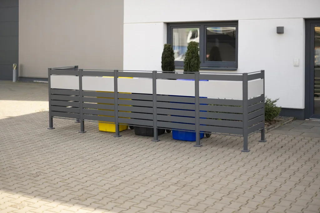 Westmann Waste Bin Enclosure Planum 5-unit 120 cm anthracite (5× 240 L)