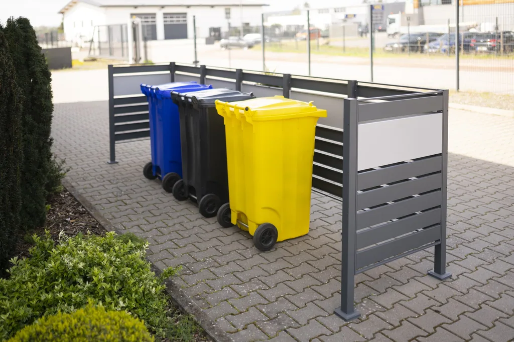 Westmann Waste Bin Enclosure Planum 5-unit 120 cm anthracite (5× 240 L)