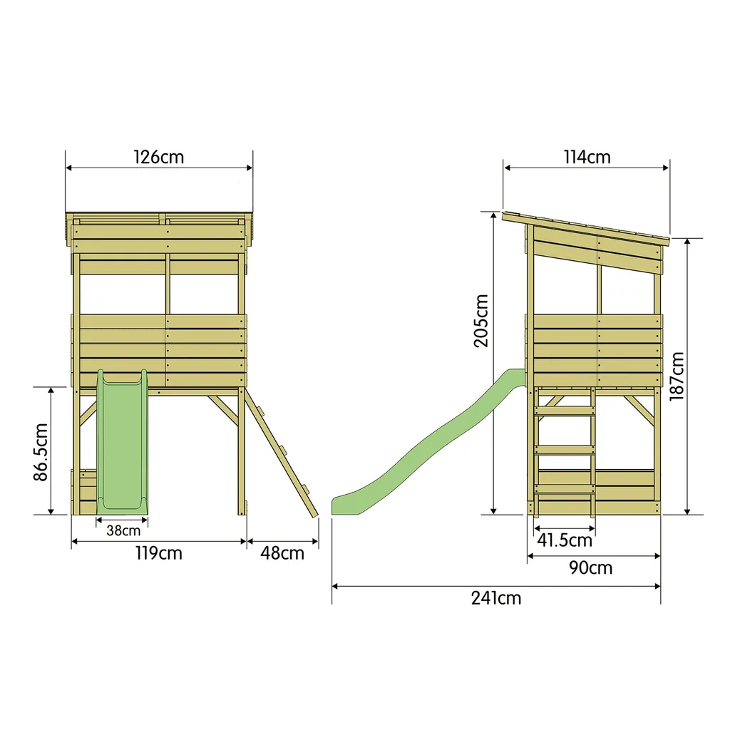 Westmann Stilt House Wilderness Playhouse with Slide