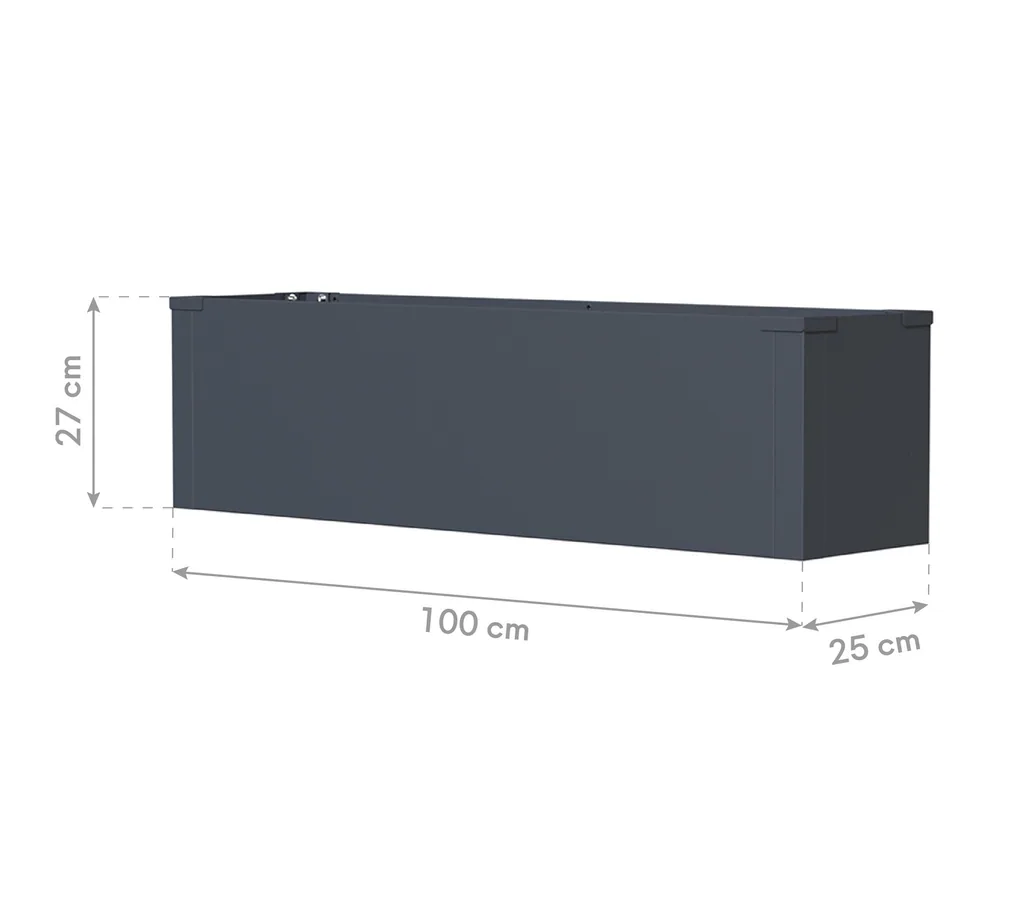 Westmann Planter Box Talus M Metal anthracite