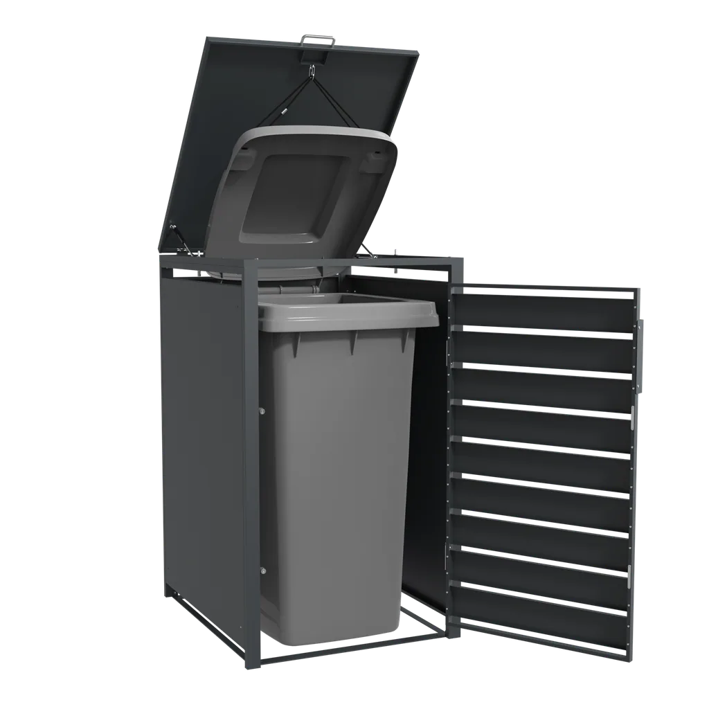 Westmann Waste Bin Enclosure Lacina 1-unit wood look (1× 240 L)