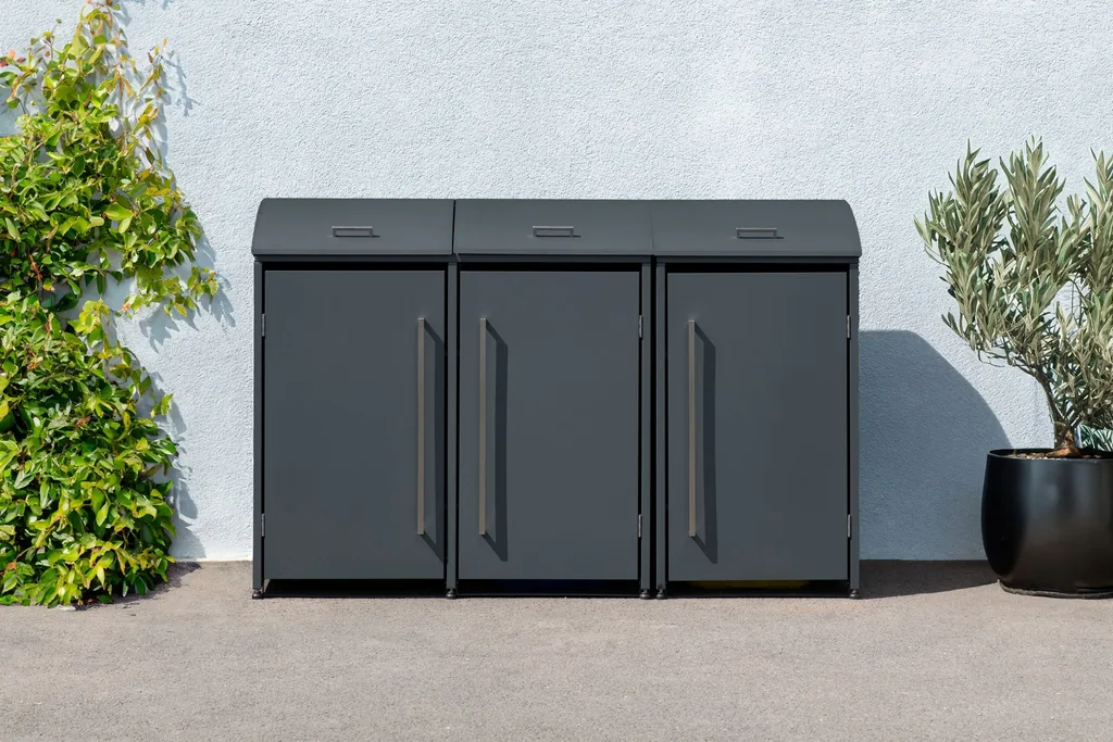 Westmann Waste Bin Enclosure Moderna 3-piece anthracite (3× 240 L)
