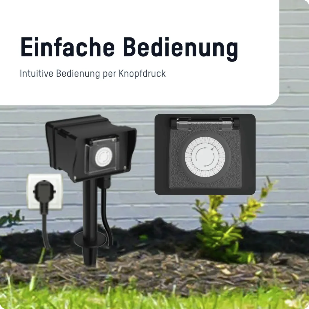 Outdoor timer AES8 with 2 sockets