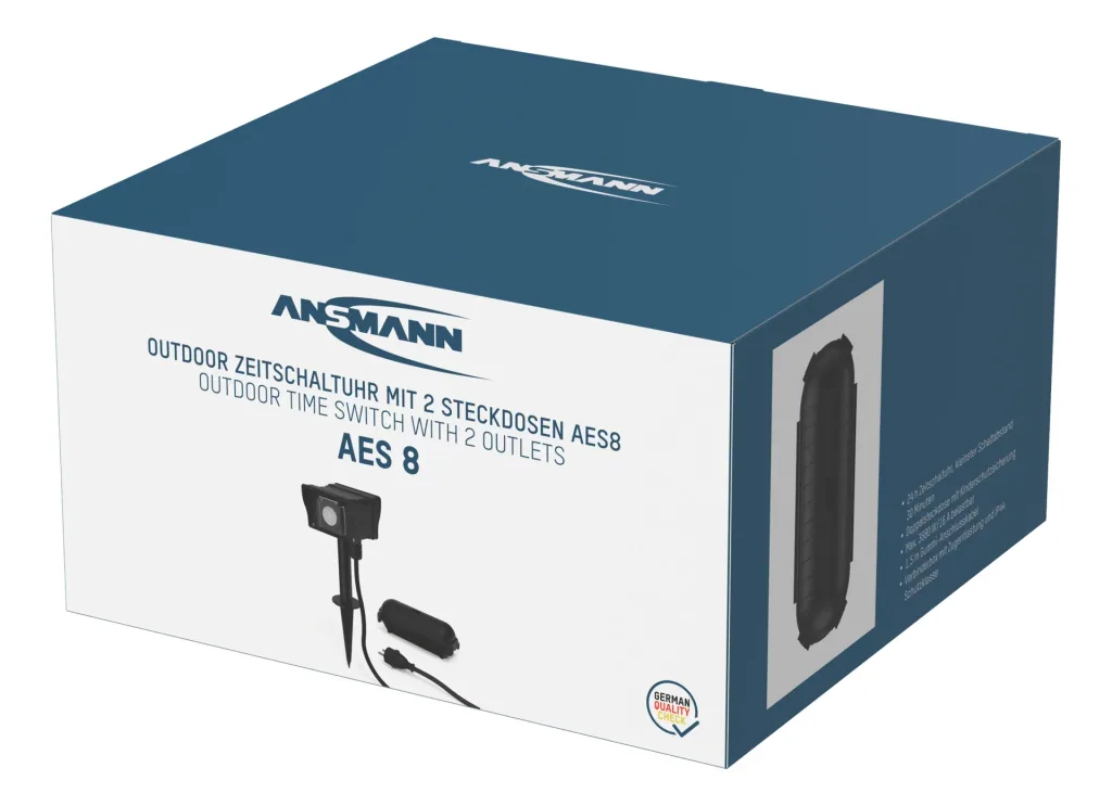 Outdoor timer AES8 with 2 sockets