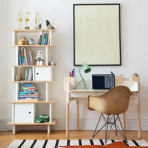 Oeuf children desk Brooklyn white