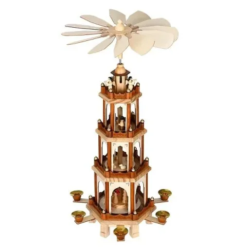 Christmas pyramid XL classic wooden design