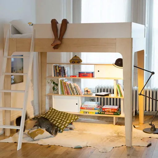 Oeuf perch single bed white