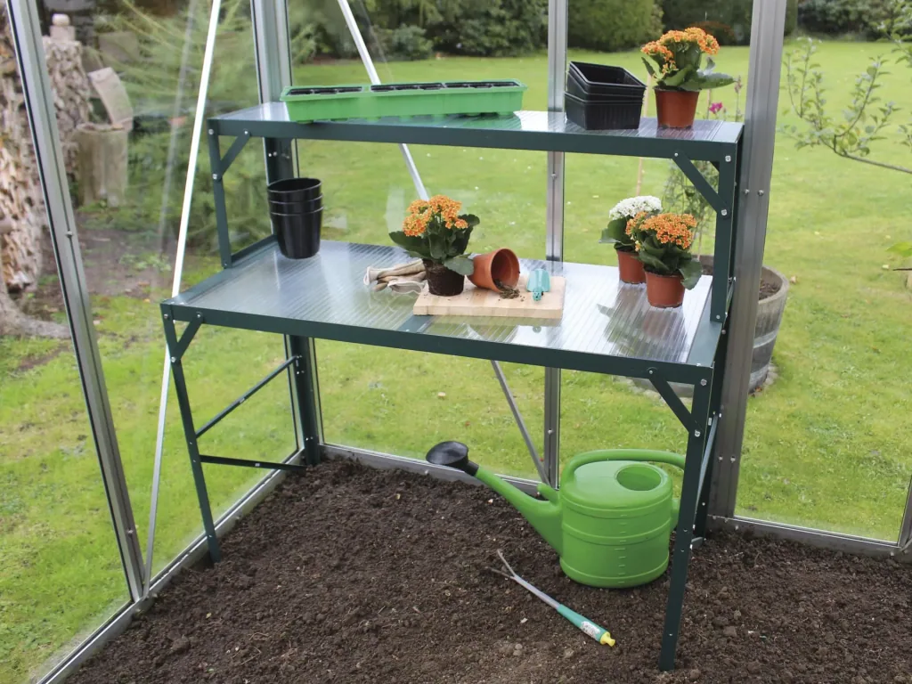 Aluminum table top, color HKP, color emerald