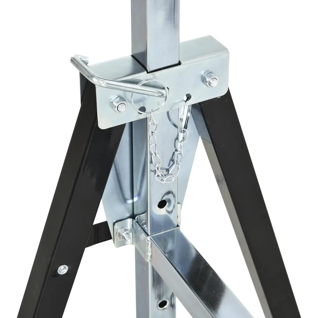 Sawhorse, height-adjustable and foldable, max. 200 kg, black