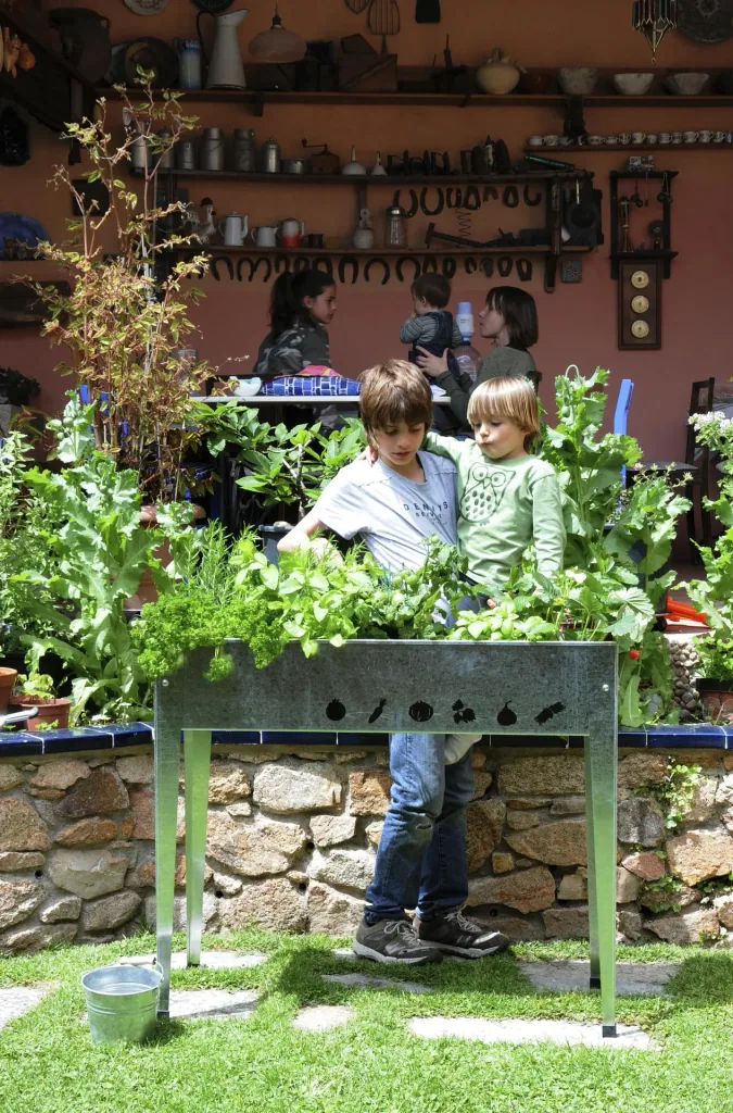 Raised bed Urban silver, 100x40x84 cm