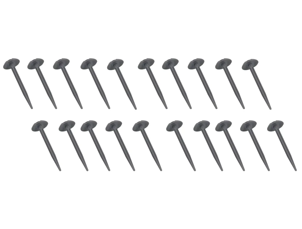 Tent nails with nail head, plastic, 87mm, 20 pieces