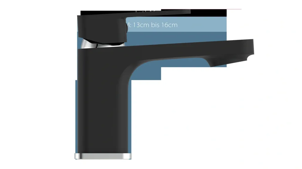 Basin faucet, black / chrome