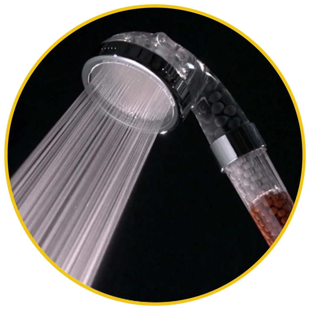 Shower Hero shower head with mineral stones