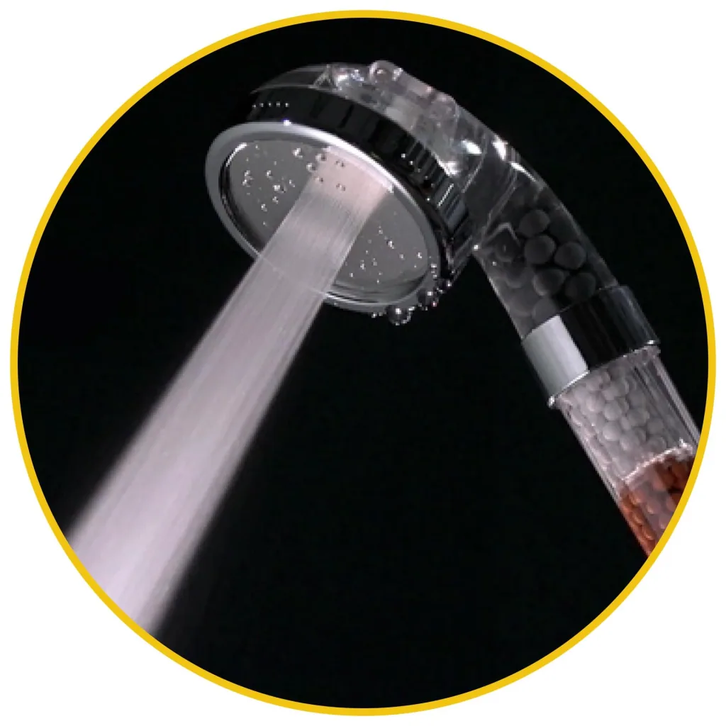Shower Hero shower head with mineral stones