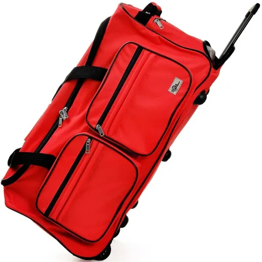 Travel bag with trolley function - 85L - Red - Bag with wheels