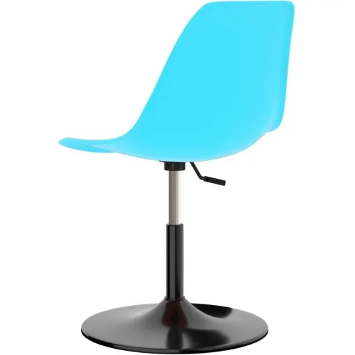 Dining room chairs, swivel, 2-piece, PP, blue