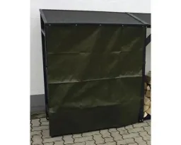 Firewood rack extension with weather protection anthracite