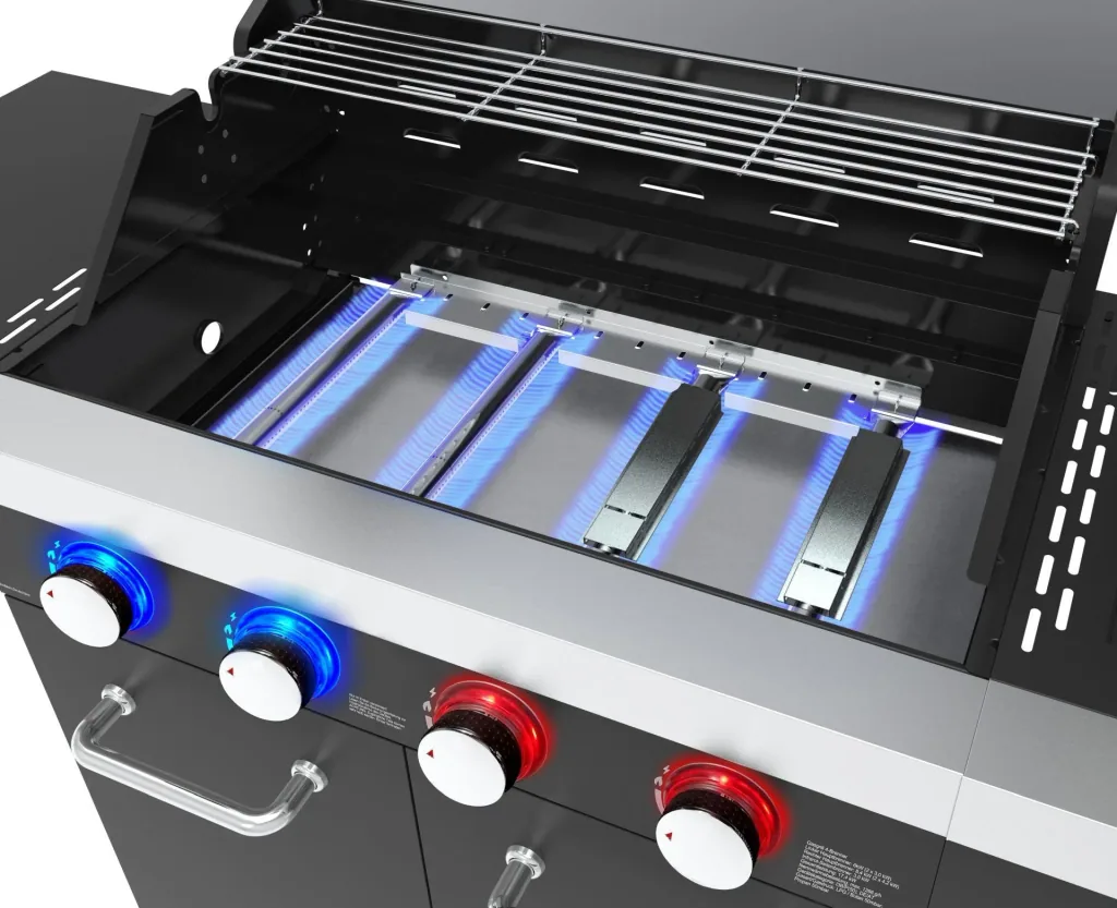 Gas grill "Kingston" with infrared side burner, including cover