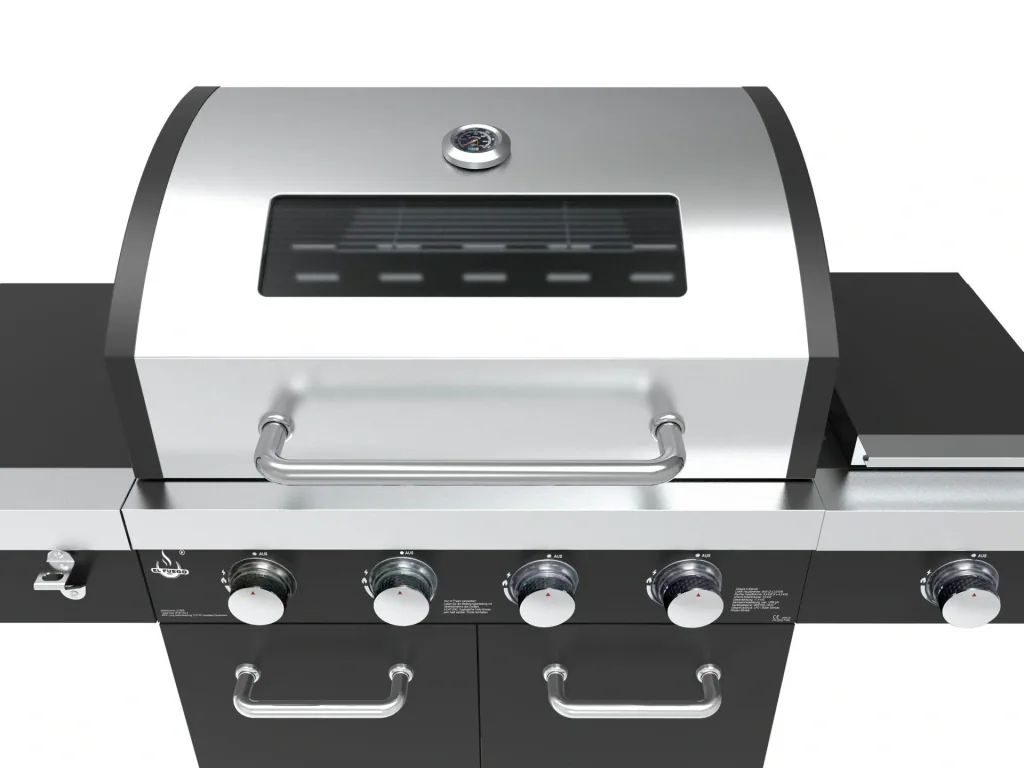 Gas grill "Kingston" with infrared side burner, including cover