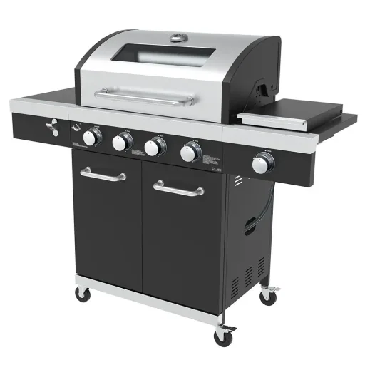 Gas grill "Kingston" with infrared side burner, including cover