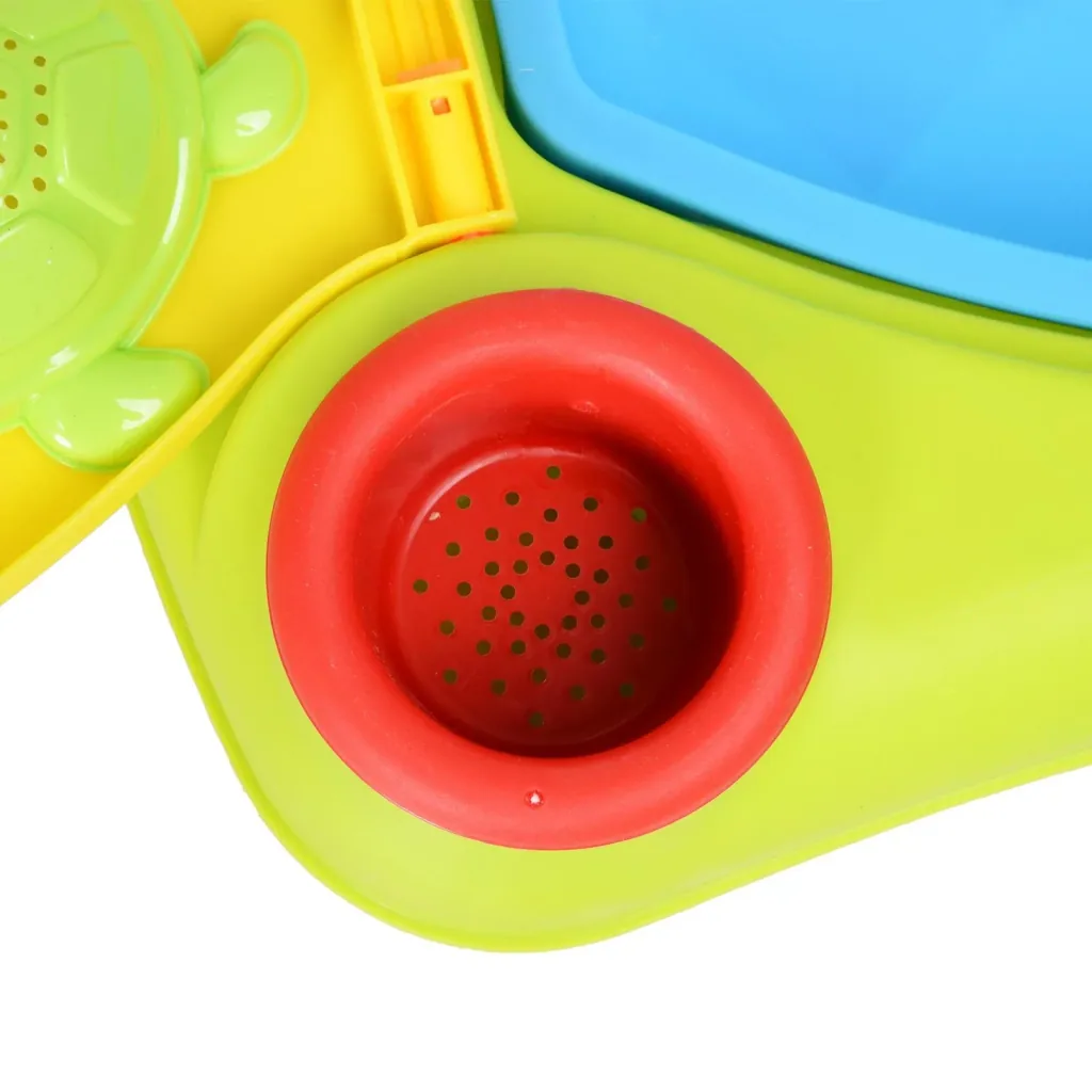 Children's sandpit table with 16-piece accessories