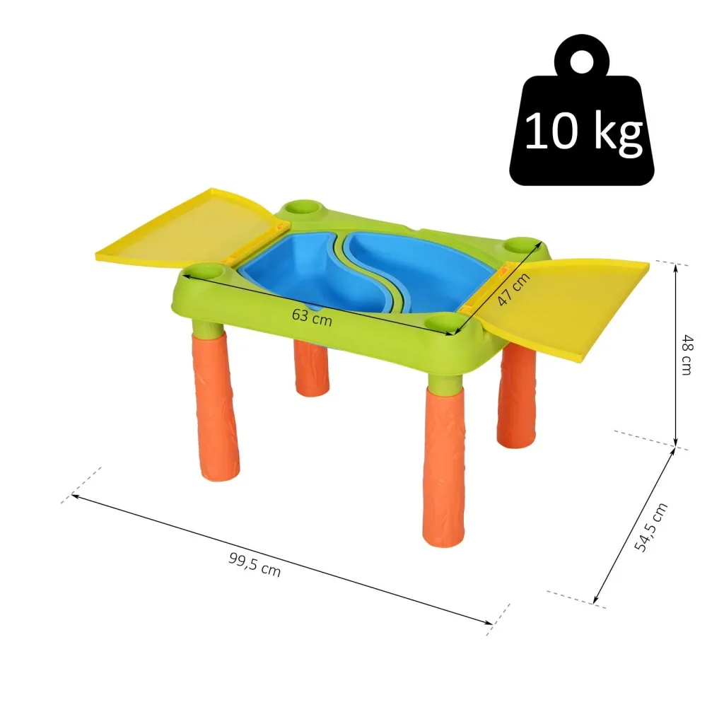 Children's sandpit table with 16-piece accessories