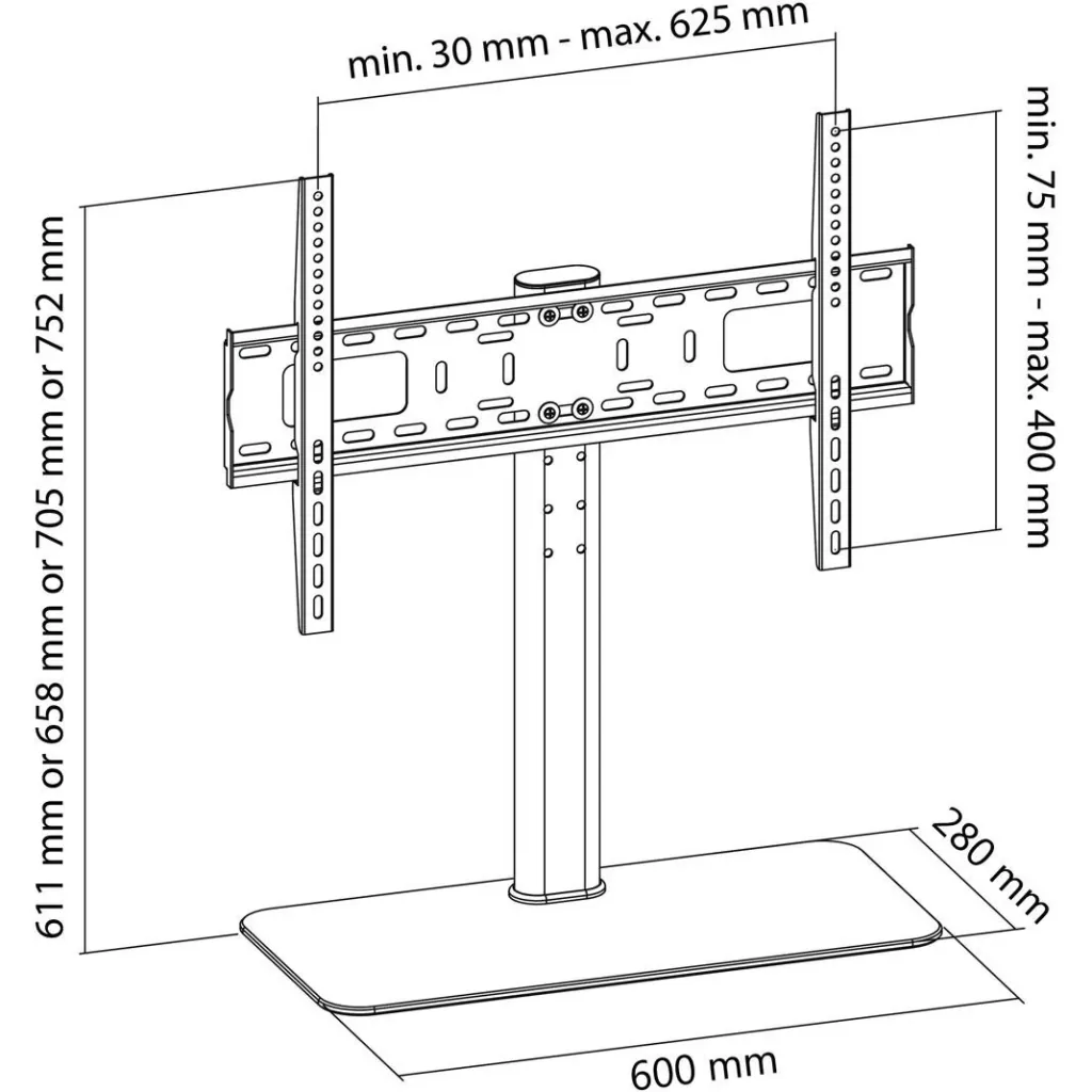 TV stand fixed 32 - 65 " 45 kg