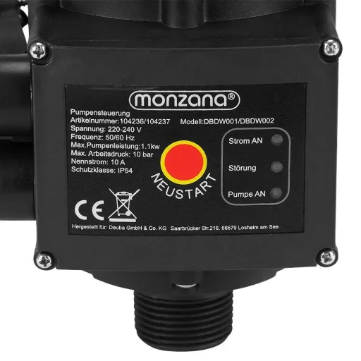 Water pump pressure switch WITH cable 10Bar